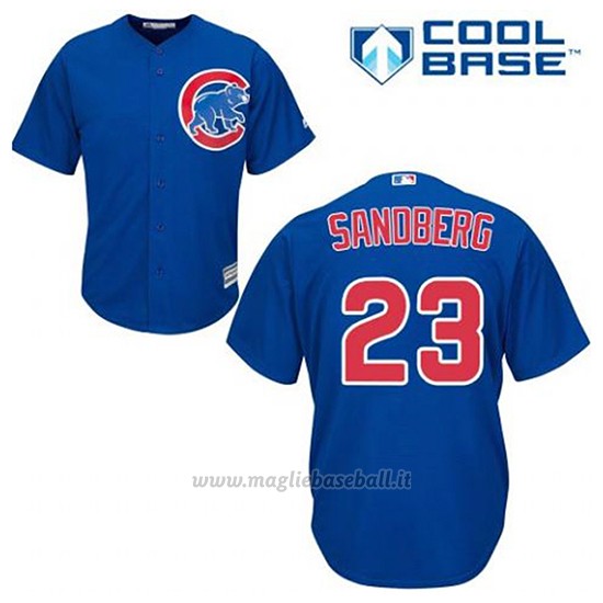 Maglia Baseball Uomo Chicago Cubs 23 Ryne Sandberg Blu Alterner Cool Base